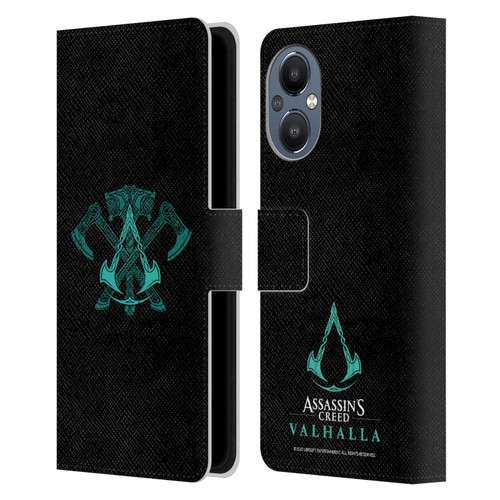 Assassin's Creed Valhalla Symbols And Patterns ACV Weapons Leather Book Wallet Case Cover For OnePlus Nord N20 5G