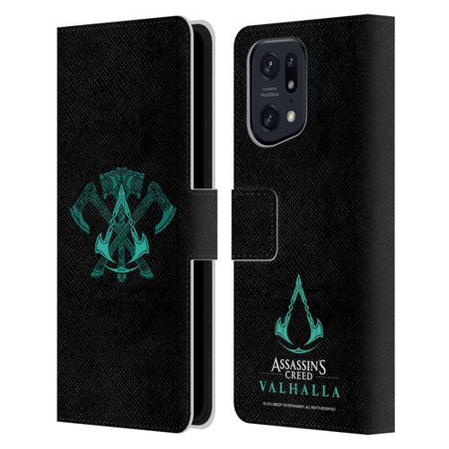 Assassin's Creed Valhalla Symbols And Patterns ACV Weapons Leather Book Wallet Case Cover For OPPO Find X5 Pro