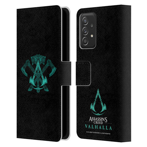 Assassin's Creed Valhalla Symbols And Patterns ACV Weapons Leather Book Wallet Case Cover For Samsung Galaxy A52 / A52s / 5G (2021)