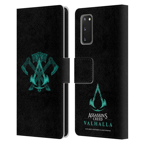 Assassin's Creed Valhalla Symbols And Patterns ACV Weapons Leather Book Wallet Case Cover For Samsung Galaxy S20 / S20 5G