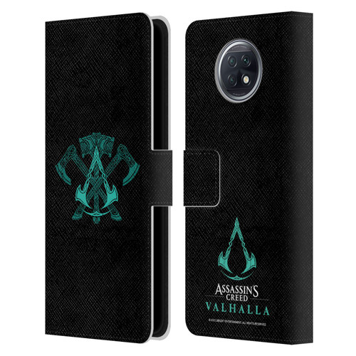Assassin's Creed Valhalla Symbols And Patterns ACV Weapons Leather Book Wallet Case Cover For Xiaomi Redmi Note 9T 5G