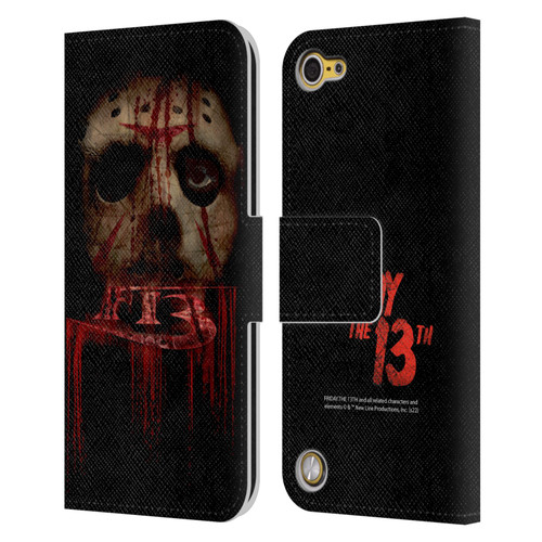 Friday the 13th 2009 Graphics Jason Voorhees Leather Book Wallet Case Cover For Apple iPod Touch 5G 5th Gen