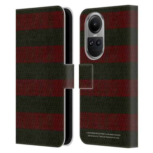 A Nightmare On Elm Street: Freddy's Dead Graphics Sweater Pattern Leather Book Wallet Case Cover For OPPO Reno10 5G / Reno10 Pro 5G