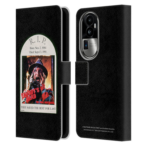 A Nightmare On Elm Street: Freddy's Dead Graphics The Final Nightmare Leather Book Wallet Case Cover For OPPO Reno10 Pro+