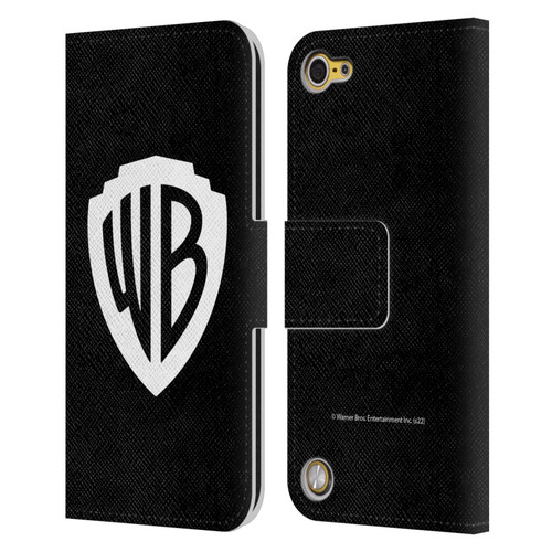 Warner Bros. Shield Logo Black Leather Book Wallet Case Cover For Apple iPod Touch 5G 5th Gen