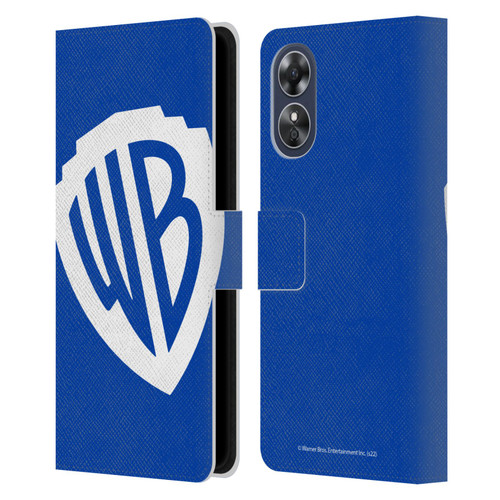 Warner Bros. Shield Logo Oversized Leather Book Wallet Case Cover For OPPO A17