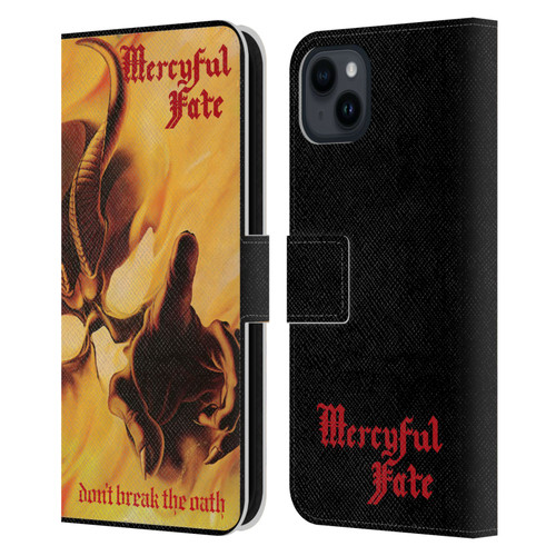 Mercyful Fate Black Metal Don't Break the Oath Leather Book Wallet Case Cover For Apple iPhone 15 Plus