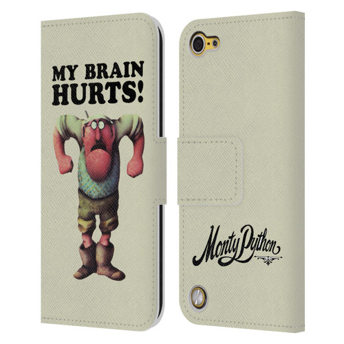 Monty Python Key Art My Brain Hurts Leather Book Wallet Case Cover For Apple iPod Touch 5G 5th Gen