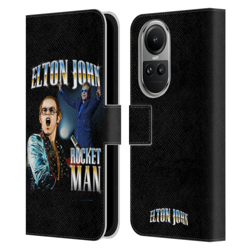 Elton John Rocketman Key Art Leather Book Wallet Case Cover For OPPO Reno10 5G / Reno10 Pro 5G