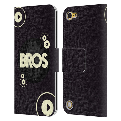 BROS Logo Art Retro Leather Book Wallet Case Cover For Apple iPod Touch 5G 5th Gen