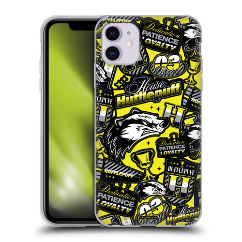 Harry Potter Badge Up House Hufflepuff Soft Gel Case for Apple iPhone 11
