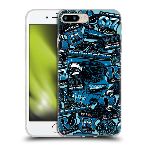 Harry Potter Badge Up House Ravenclaw Soft Gel Case for Apple iPhone 7 Plus / iPhone 8 Plus