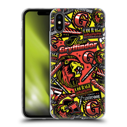 Harry Potter Badge Up House Gryffindor Soft Gel Case for Apple iPhone XS Max