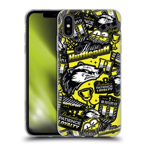 Harry Potter Badge Up House Hufflepuff Soft Gel Case for Apple iPhone XS Max