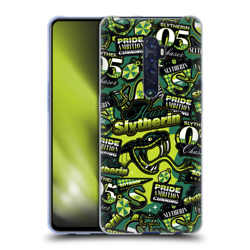 Harry Potter Badge Up House Slytherin Soft Gel Case for OPPO Reno 2