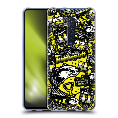 Harry Potter Badge Up House Hufflepuff Soft Gel Case for OPPO Reno 2