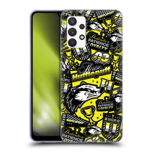 Harry Potter Badge Up House Hufflepuff Soft Gel Case for Samsung Galaxy A32 (2021)