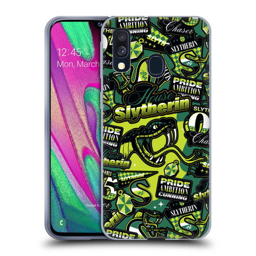 Harry Potter Badge Up House Slytherin Soft Gel Case for Samsung Galaxy A40 (2019)