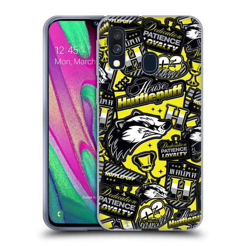 Harry Potter Badge Up House Hufflepuff Soft Gel Case for Samsung Galaxy A40 (2019)