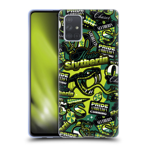 Harry Potter Badge Up House Slytherin Soft Gel Case for Samsung Galaxy A71 (2019)