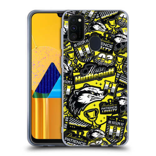 Harry Potter Badge Up House Hufflepuff Soft Gel Case for Samsung Galaxy M30s (2019)/M21 (2020)