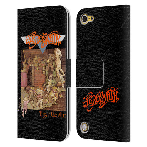 Aerosmith Classics Toys In The Attic Leather Book Wallet Case Cover For Apple iPod Touch 5G 5th Gen