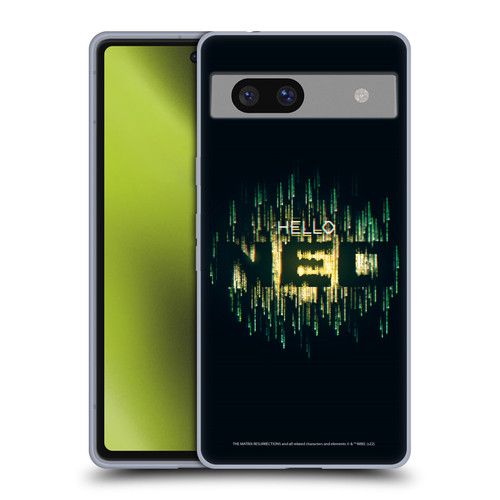 The Matrix Resurrections Key Art Hello Neo Soft Gel Case for Google Pixel 7a
