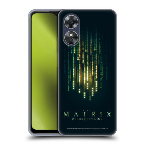 The Matrix Resurrections Key Art This Is Not The Real World Soft Gel Case for OPPO A17