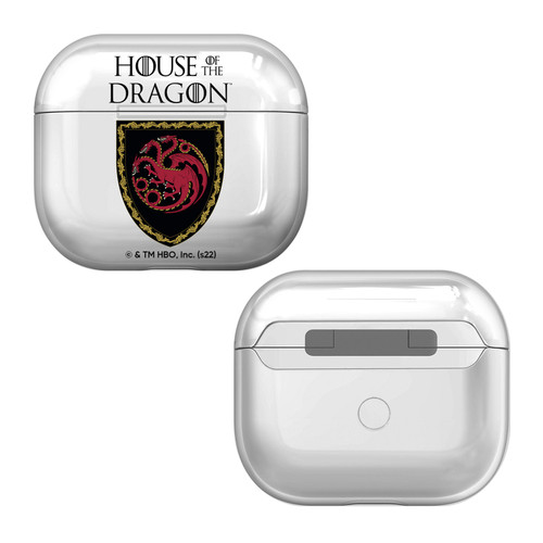 House Of The Dragon: Television Series Graphics Shield Art Clear Hard Crystal Cover Case for Apple AirPods 3 3rd Gen Charging Case