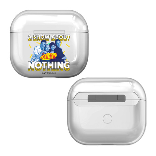 Seinfeld Graphics A Show About Nothing Clear Hard Crystal Cover Case for Apple AirPods 3 3rd Gen Charging Case