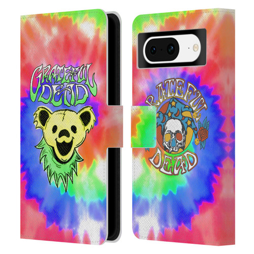 Grateful Dead Trends Bear Tie Dye Leather Book Wallet Case Cover For Google Pixel 8
