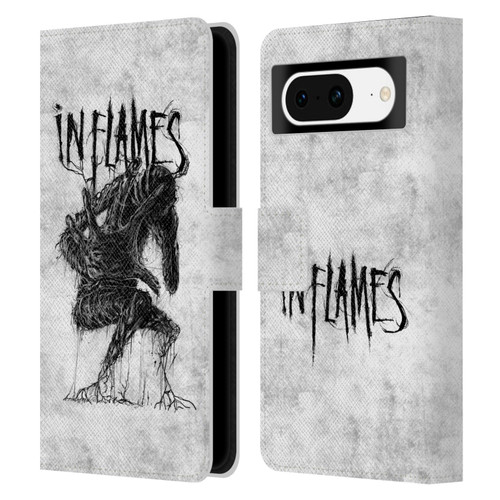 In Flames Metal Grunge Big Creature Leather Book Wallet Case Cover For Google Pixel 8