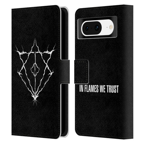 In Flames Metal Grunge Jesterhead Logo Leather Book Wallet Case Cover For Google Pixel 8