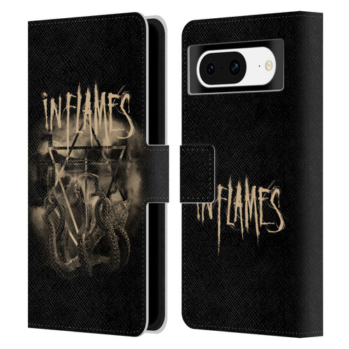 In Flames Metal Grunge Octoflames Leather Book Wallet Case Cover For Google Pixel 8