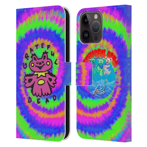 Grateful Dead Trends Dancing Bear Colorful Leather Book Wallet Case Cover For Apple iPhone 15 Pro Max
