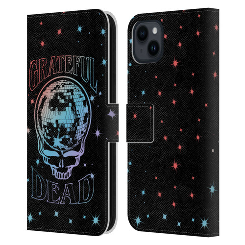 Grateful Dead Trends Skull Logo Leather Book Wallet Case Cover For Apple iPhone 15 Plus