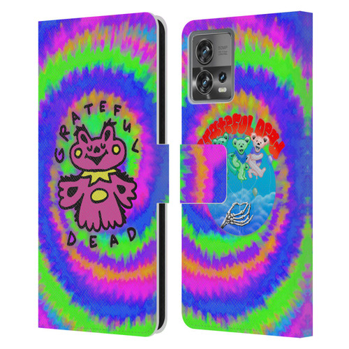 Grateful Dead Trends Dancing Bear Colorful Leather Book Wallet Case Cover For Motorola Moto Edge 30 Fusion