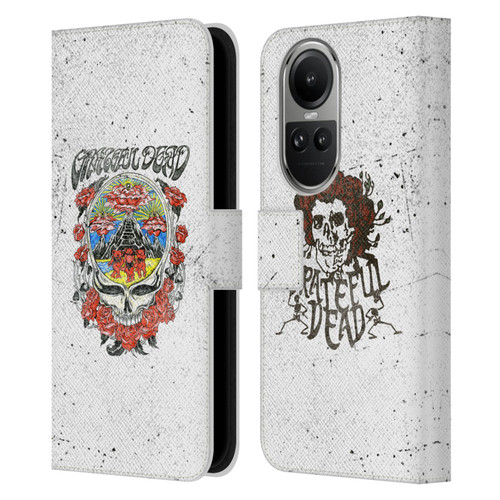 Grateful Dead Trends Rose Leather Book Wallet Case Cover For OPPO Reno10 5G / Reno10 Pro 5G