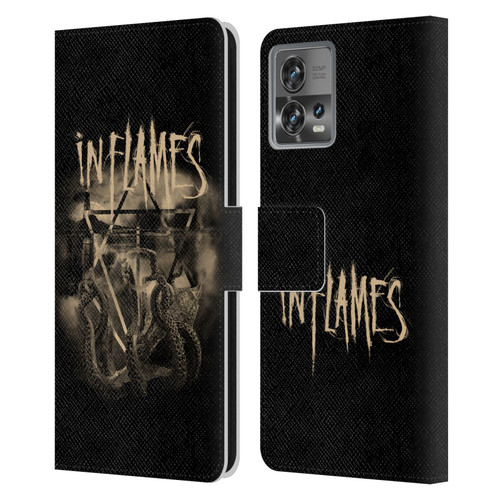 In Flames Metal Grunge Octoflames Leather Book Wallet Case Cover For Motorola Moto Edge 30 Fusion