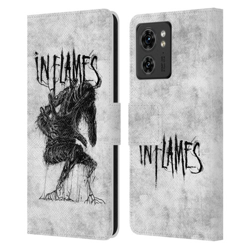 In Flames Metal Grunge Big Creature Leather Book Wallet Case Cover For Motorola Moto Edge 40