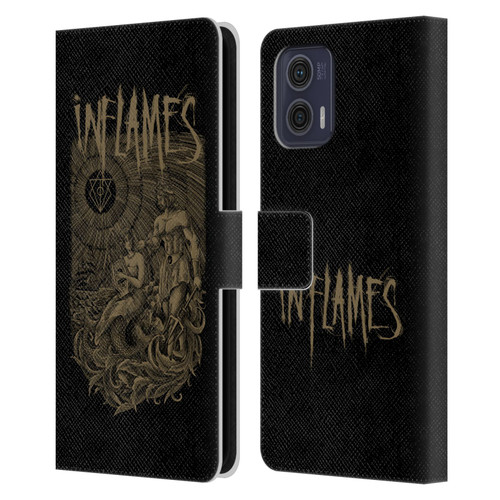 In Flames Metal Grunge Adventures Leather Book Wallet Case Cover For Motorola Moto G73 5G