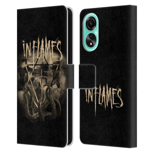 In Flames Metal Grunge Octoflames Leather Book Wallet Case Cover For OPPO A78 5G