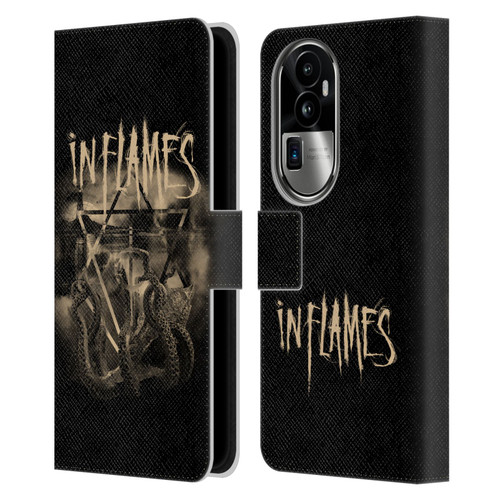 In Flames Metal Grunge Octoflames Leather Book Wallet Case Cover For OPPO Reno10 Pro+