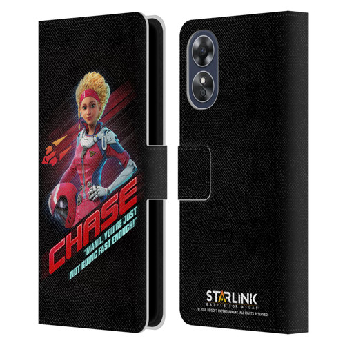 Starlink Battle for Atlas Character Art Calisto Chase Da Silva Leather Book Wallet Case Cover For OPPO A17