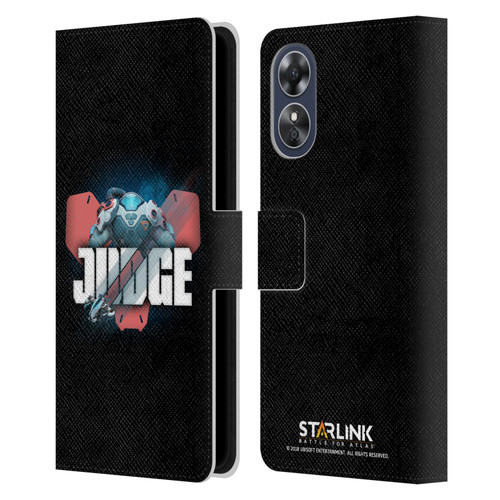 Starlink Battle for Atlas Character Art Judge Leather Book Wallet Case Cover For OPPO A17