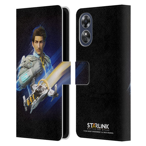 Starlink Battle for Atlas Character Art Mason Arana Leather Book Wallet Case Cover For OPPO A17