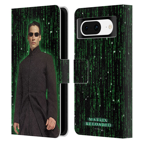 The Matrix Reloaded Key Art Neo 1 Leather Book Wallet Case Cover For Google Pixel 8