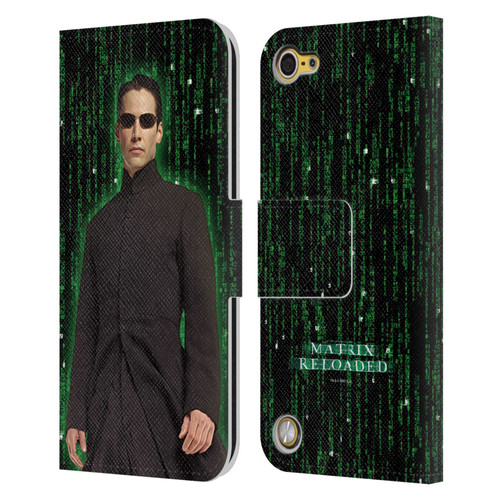 The Matrix Reloaded Key Art Neo 1 Leather Book Wallet Case Cover For Apple iPod Touch 5G 5th Gen