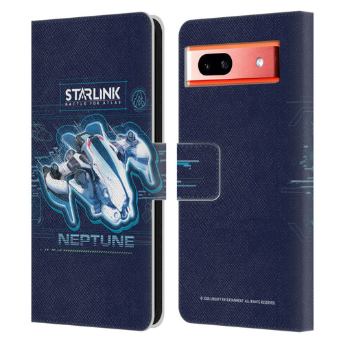 Starlink Battle for Atlas Starships Neptune Leather Book Wallet Case Cover For Google Pixel 7a