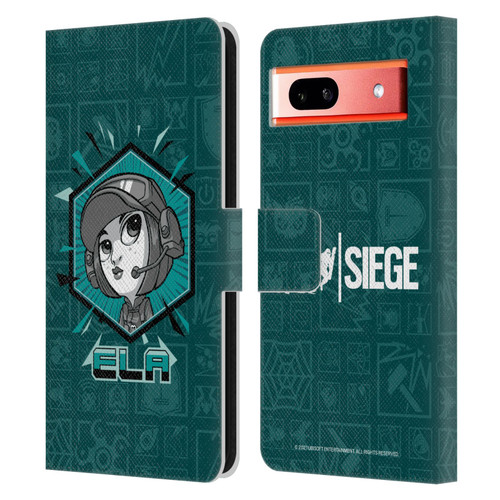 Tom Clancy's Rainbow Six Siege Chibi Operators Ela Leather Book Wallet Case Cover For Google Pixel 7a